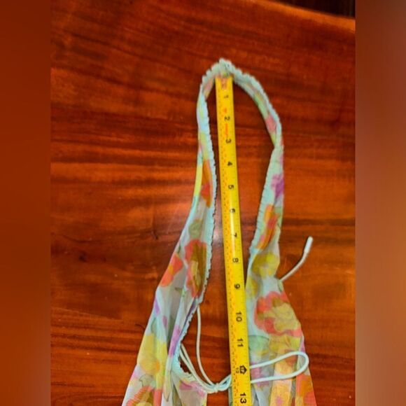 Savage X Fenty Free Spirit Floral Mesh Teddy Orange Size Medium - Picture 8 of 16